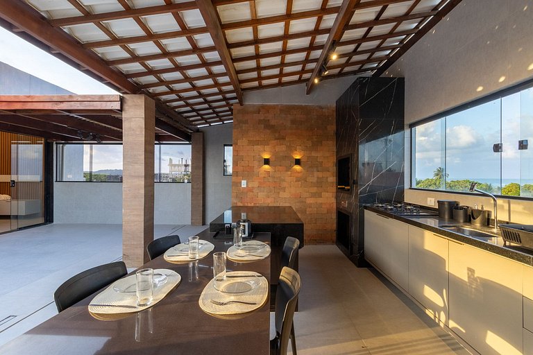 Jacuzzi 360° Rooftop Vista Mar Perto de Carneiros