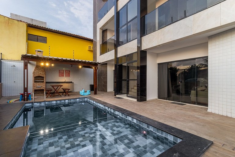 Jacuzzi 360° Rooftop Vista Mar Perto de Carneiros