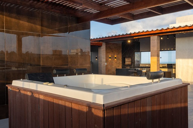 Jacuzzi 360° Rooftop Vista Mar Perto de Carneiros