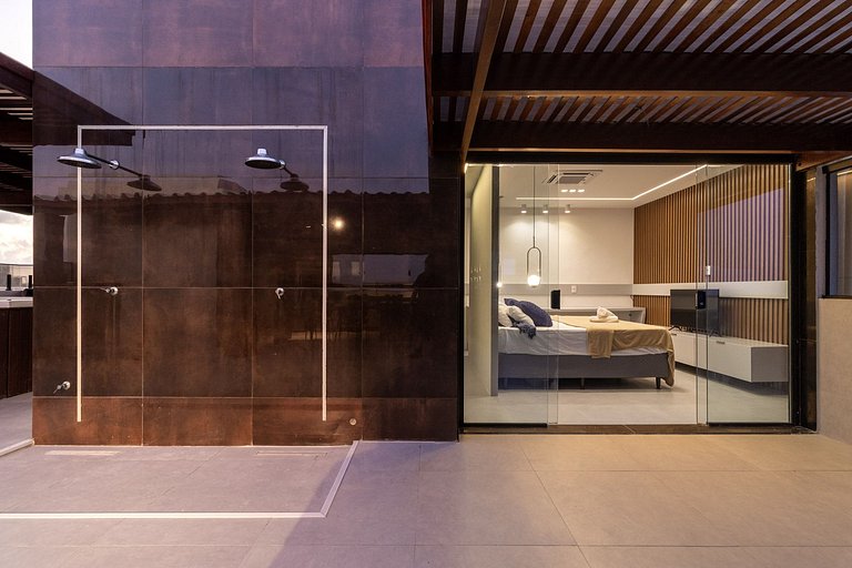 Jacuzzi 360° Rooftop Vista Mar Perto de Carneiros