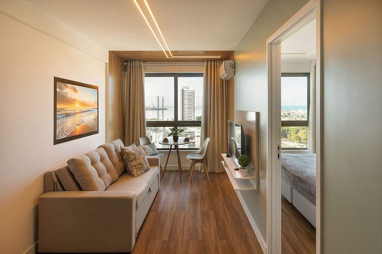 Flat ao lado do Riomar Shopping | Luxo em Recife