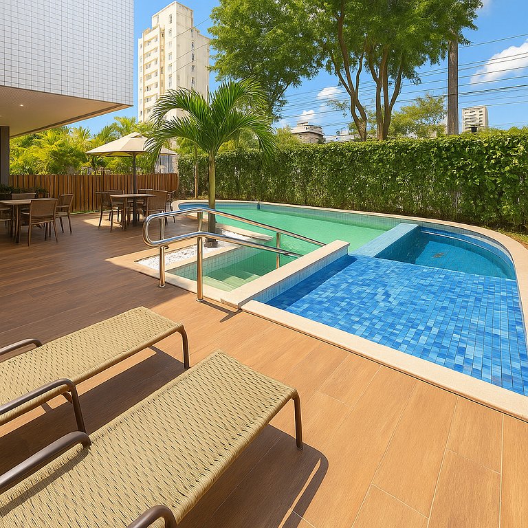 Flat ao lado do Riomar Shopping | Luxo em Recife