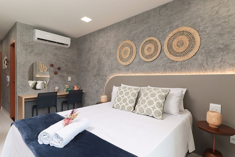 Flat Completo Varanda no Resort Malia - Muro Alto