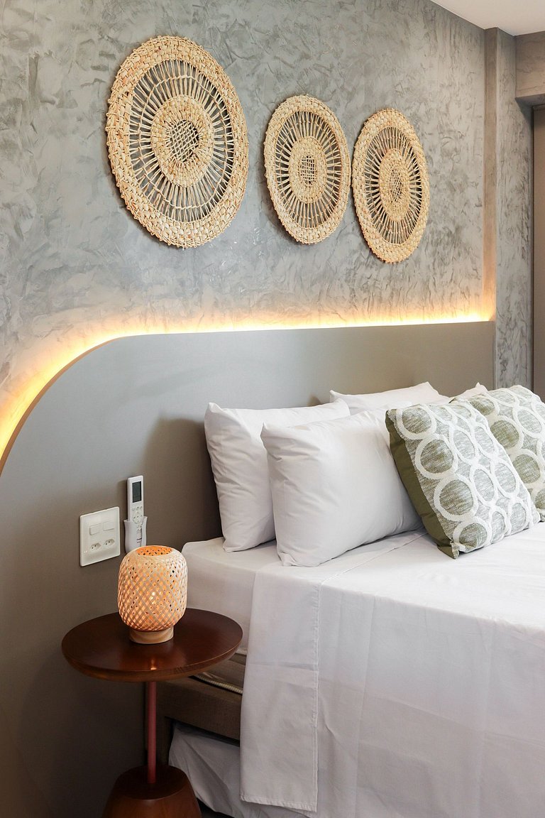 Flat Completo Varanda no Resort Malia - Muro Alto