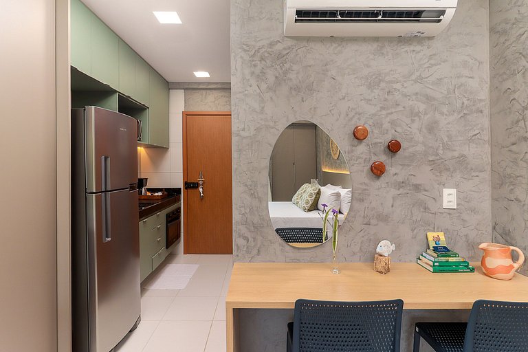 Flat Completo Varanda no Resort Malia - Muro Alto