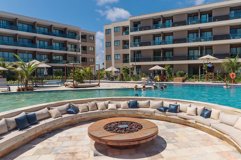 Flat Completo Varanda no Resort Malia - Muro Alto