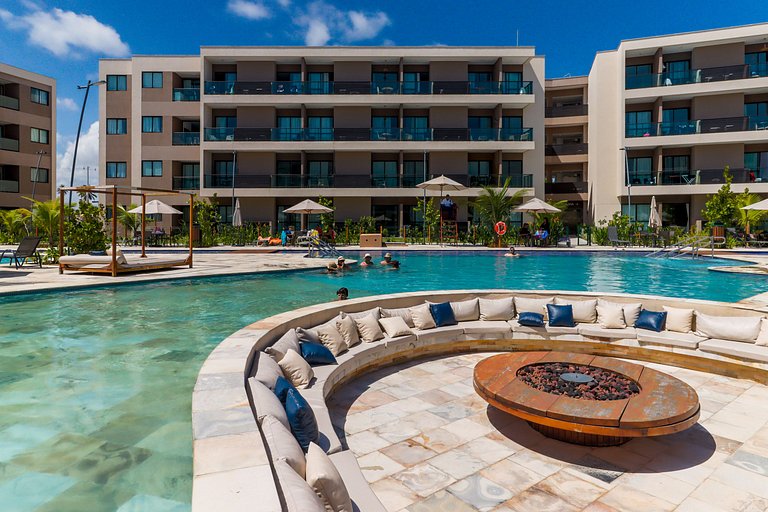 Flat Completo Varanda no Resort Malia - Muro Alto