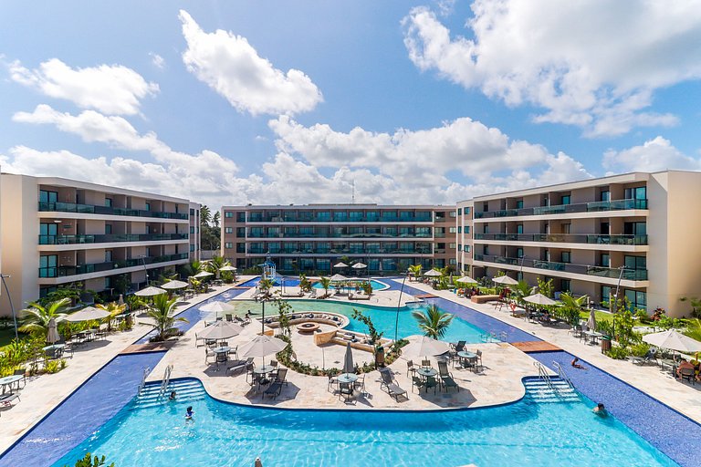 Flat Completo Varanda no Resort Malia - Muro Alto