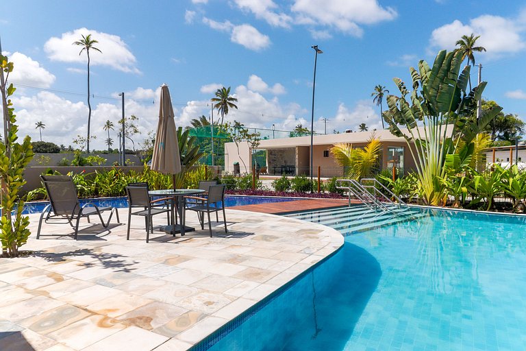 Flat Completo Varanda no Resort Malia - Muro Alto