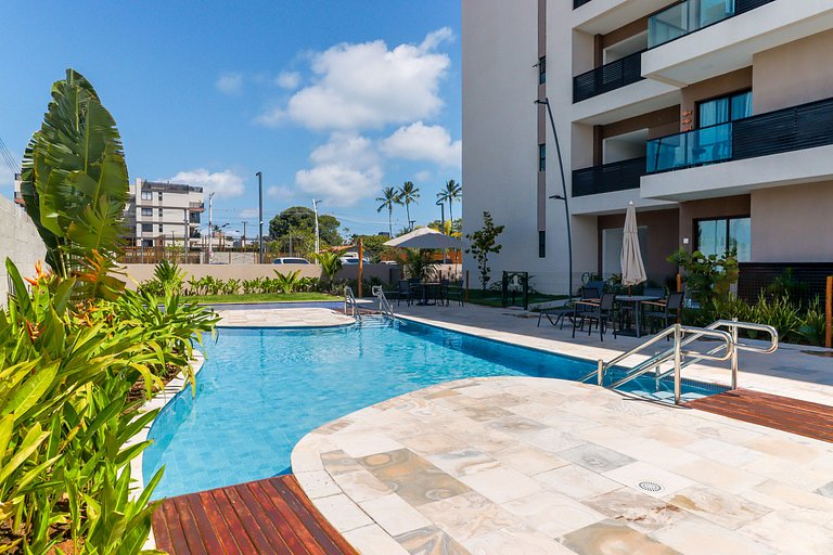 Flat Completo Varanda no Resort Malia - Muro Alto