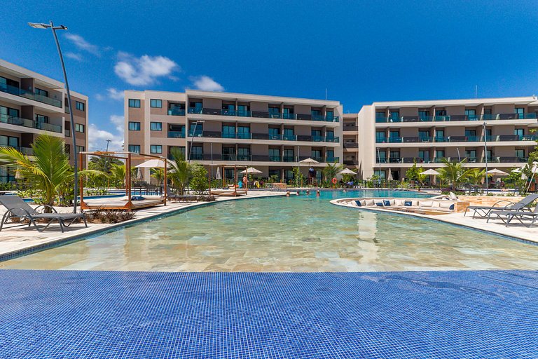 Flat Completo Varanda no Resort Malia - Muro Alto