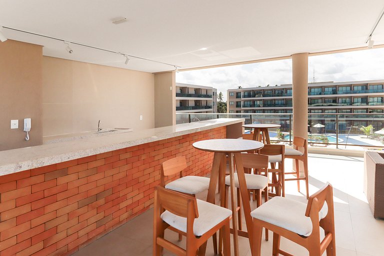 Flat Completo Varanda no Resort Malia - Muro Alto