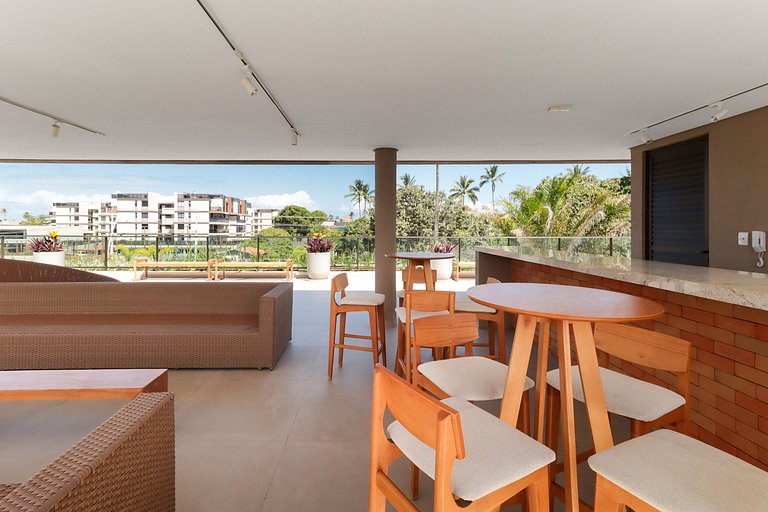 Flat Completo Varanda no Resort Malia - Muro Alto