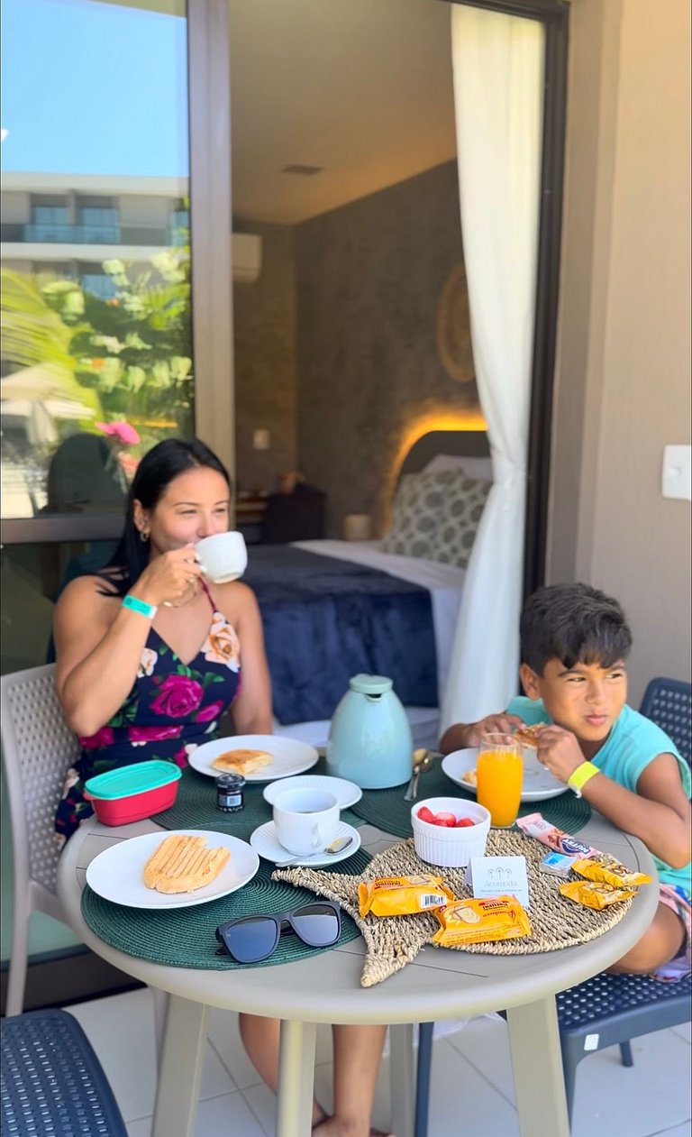 Flat Completo Varanda no Resort Malia - Muro Alto