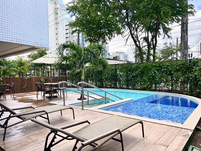 Flat 2 quartos Recife Luxo e Conforto
