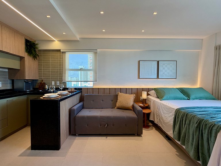 Studio Premium em Boa Viagem | 10 min do Aeroporto