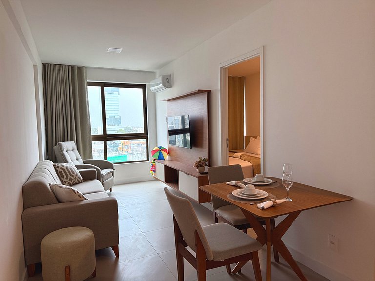 Flat ao lado do Rio Mar | JCPM | Hospital