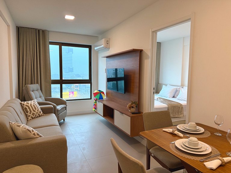 Flat ao lado do Rio Mar | JCPM | Hospital