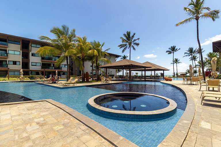 Flat Luxuoso Piscina Privativa Resort Polinésia