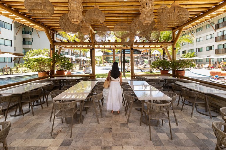 Flat Luxuoso Piscina Privativa Resort Polinésia