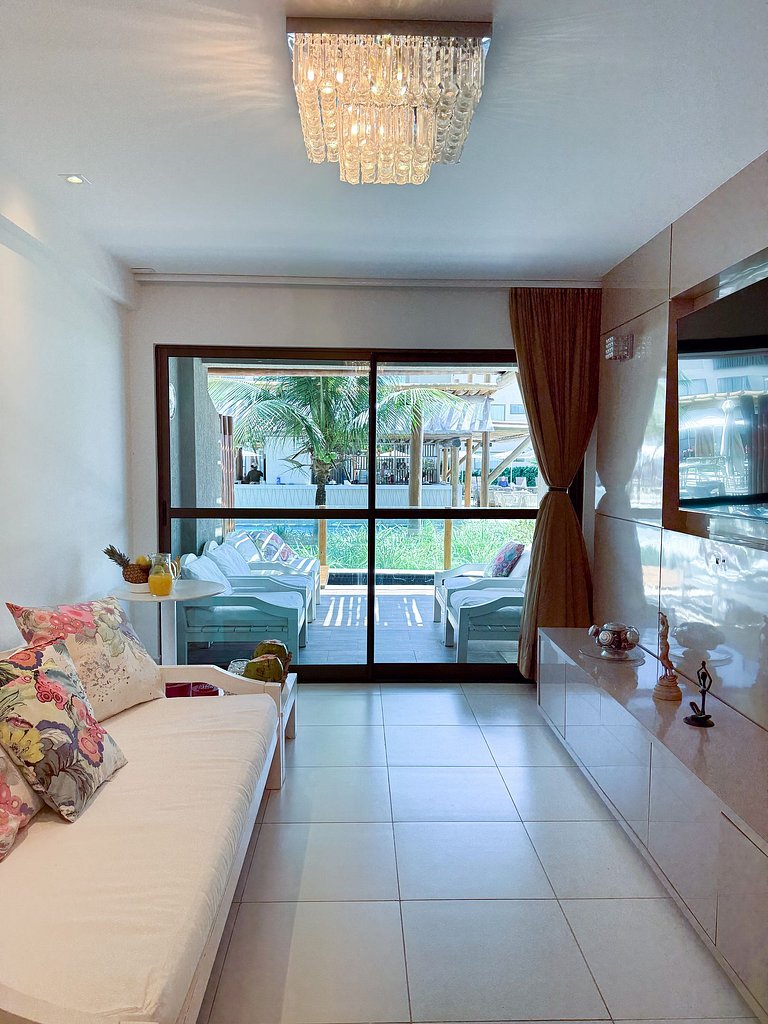 Flat Luxuoso Piscina Privativa Resort Polinésia