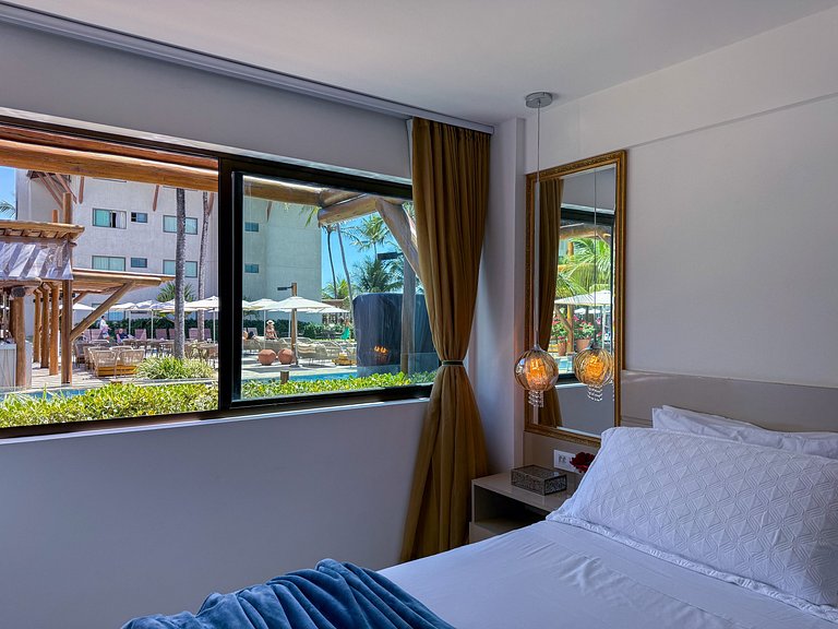 Flat Luxuoso Piscina Privativa Resort Polinésia