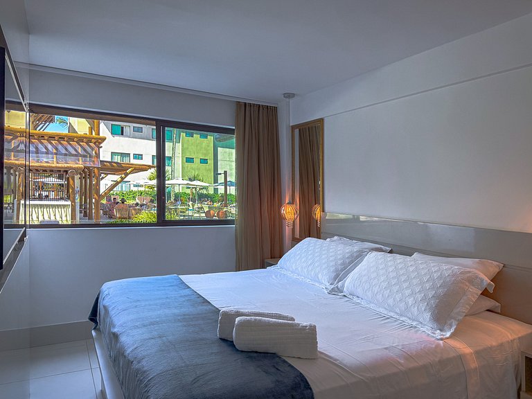 Flat Luxuoso Piscina Privativa Resort Polinésia