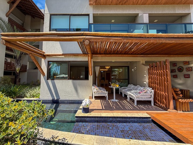 Flat Luxuoso Piscina Privativa Resort Polinésia