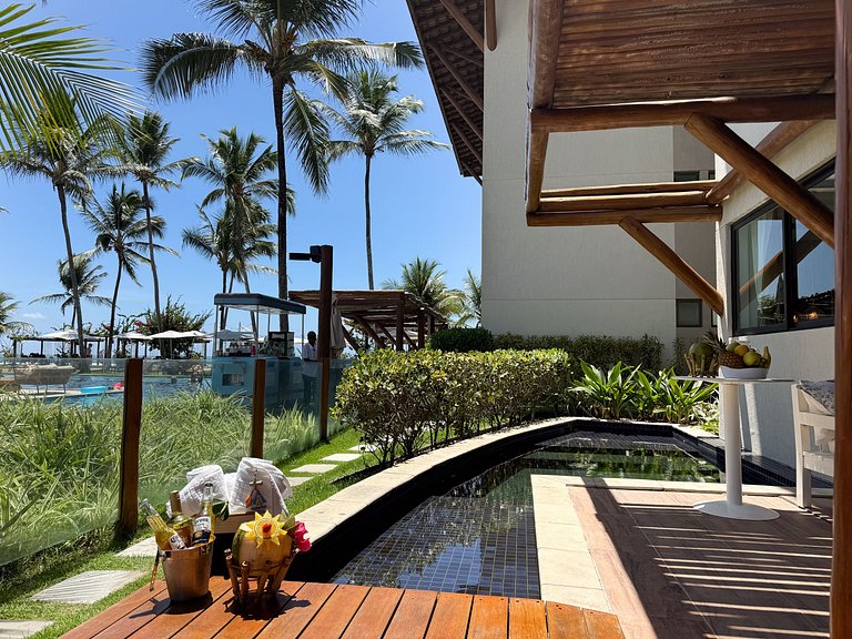 Flat Luxuoso Piscina Privativa Resort Polinésia