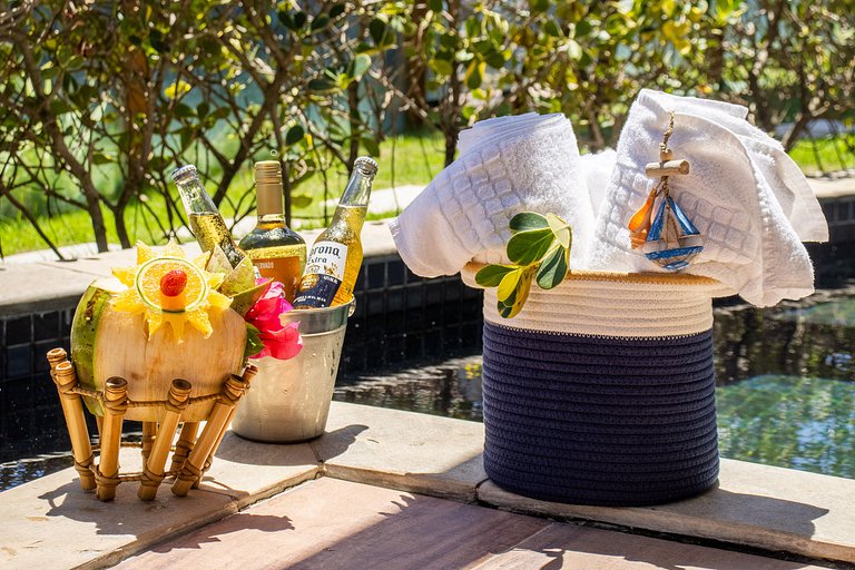 Flat Luxuoso Piscina Privativa Resort Polinésia