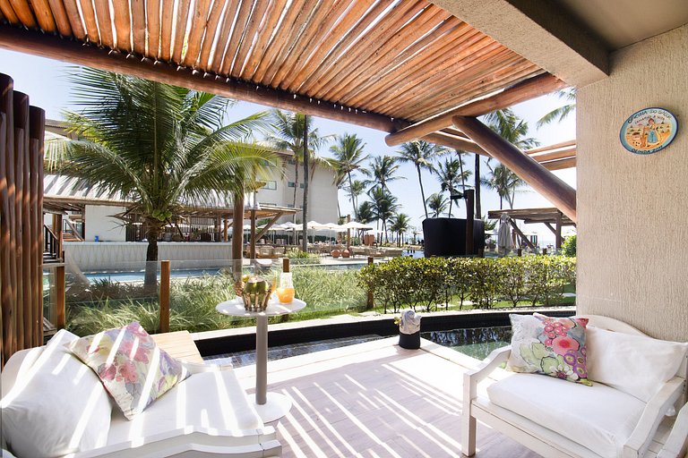 Flat Luxuoso Piscina Privativa Resort Polinésia