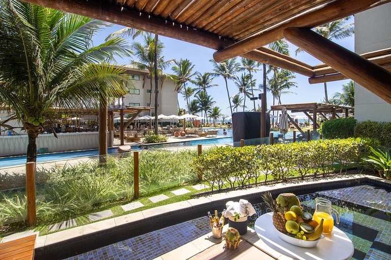 Flat Luxuoso Piscina Privativa Resort Polinésia