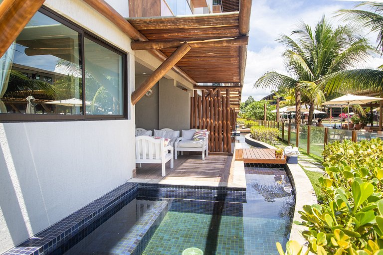 Flat Luxuoso Piscina Privativa Resort Polinésia