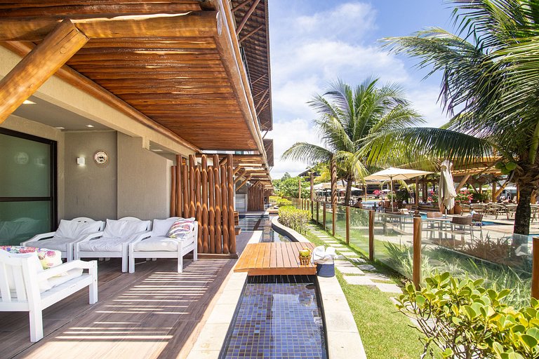 Flat Luxuoso Piscina Privativa Resort Polinésia