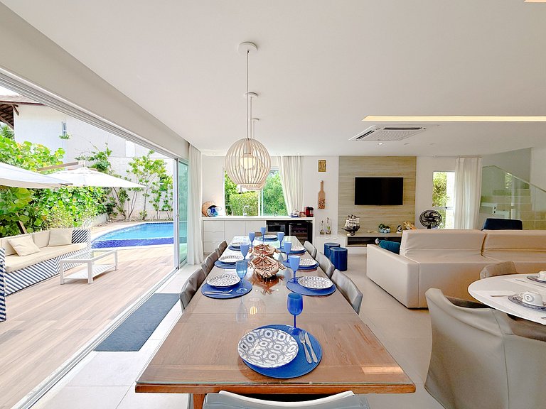 Casa Luxo Piscina Privativa Pé na Areia Muro Alto