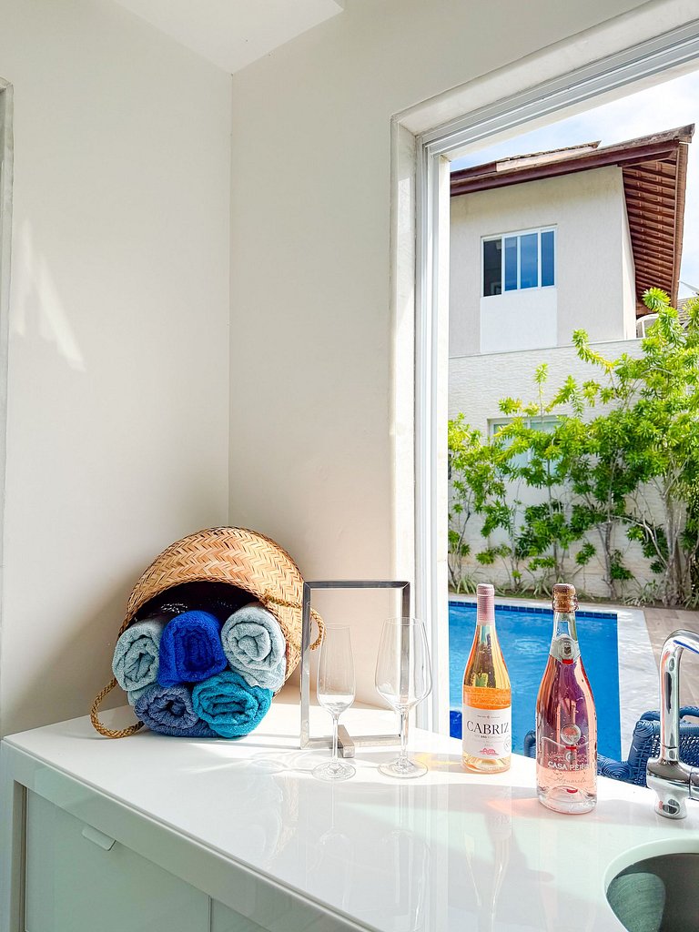 Casa Luxo Piscina Privativa Pé na Areia Muro Alto