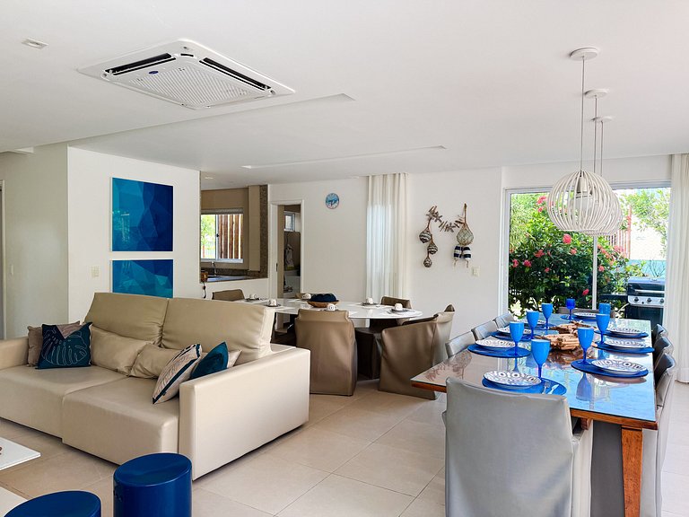 Casa Luxo Piscina Privativa Pé na Areia Muro Alto