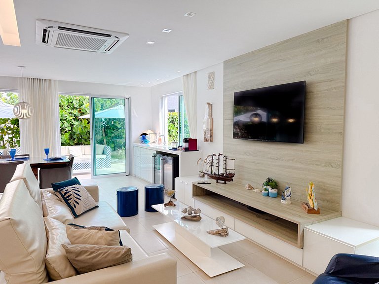 Casa Luxo Piscina Privativa Pé na Areia Muro Alto