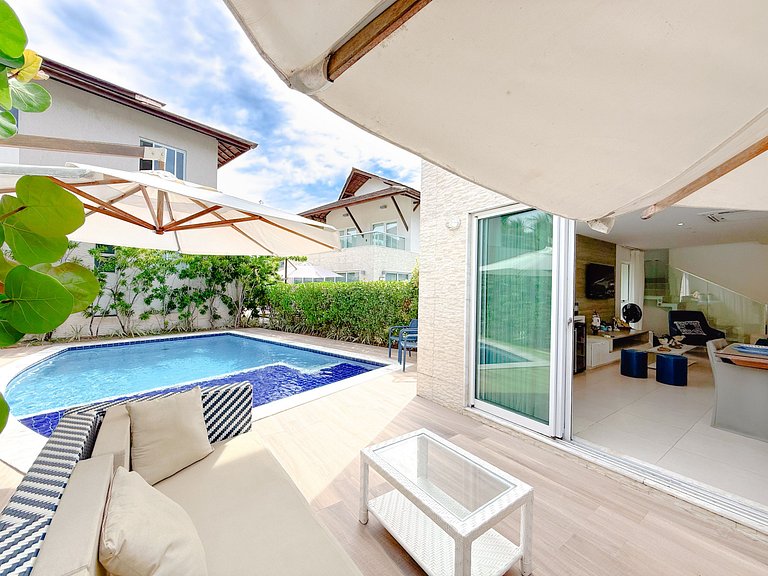 Casa Luxo Piscina Privativa Pé na Areia Muro Alto