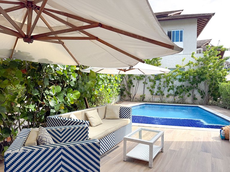 Casa Luxo Piscina Privativa Pé na Areia Muro Alto