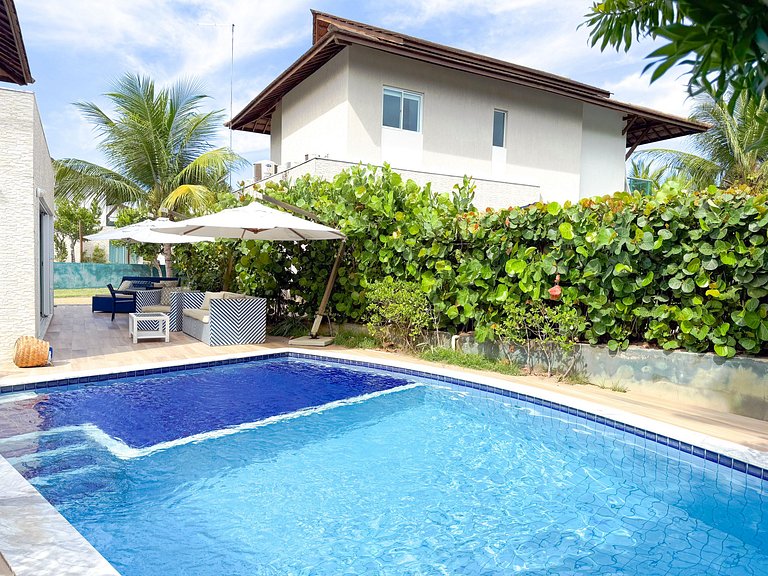 Casa Luxo Piscina Privativa Pé na Areia Muro Alto