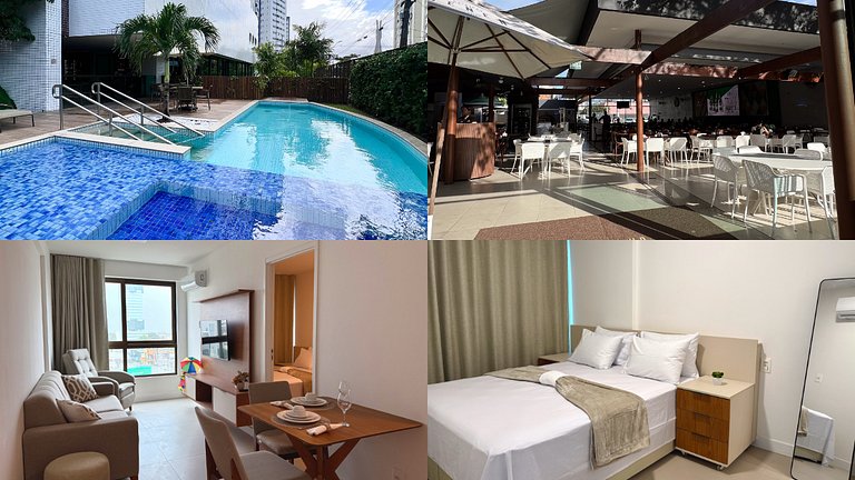 Flat ao lado do Rio Mar | JCPM | Hospital