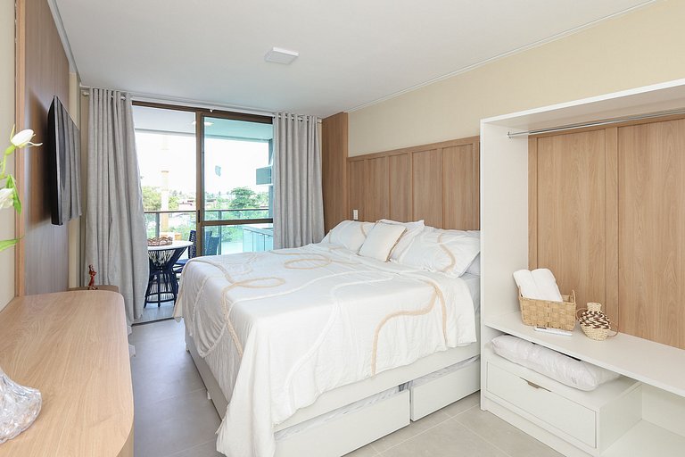 Studio Premium no Beach Class Summer | Resort na Praia do Cu